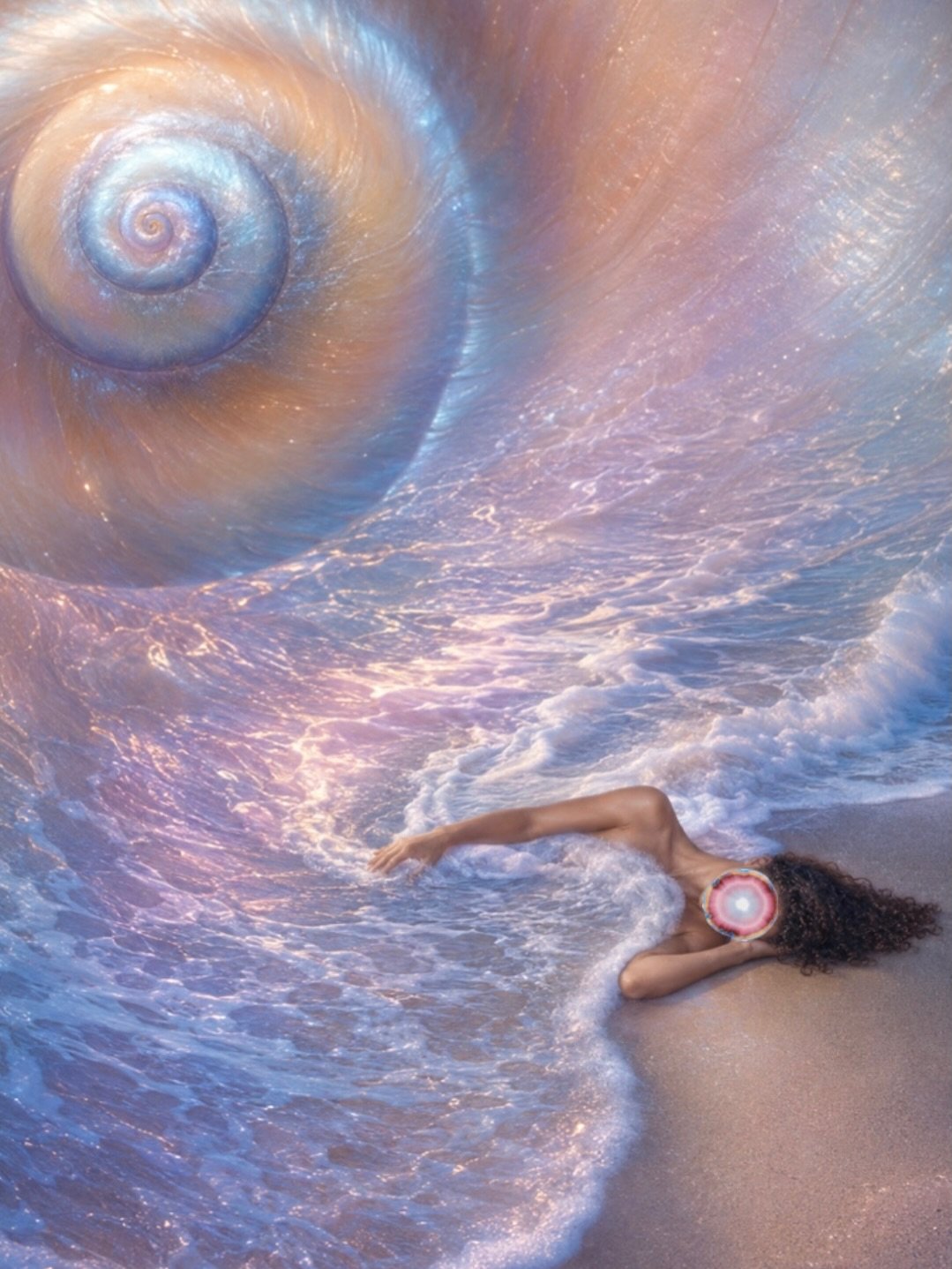 Embracing and expanding into my Cancer Sun. Remembering that my sensitivity isn&rsquo;t something to overcome, it&rsquo;s one of my greatest gifts and that softness can be powerful too 🐚💦🦀 

Slide 2: @amylea.co 
Slide 4: @earth.altering 
Slide 7: 