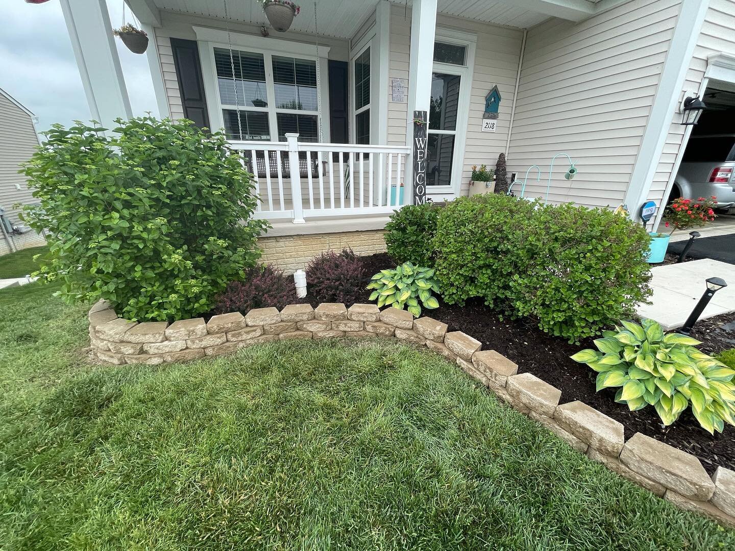 From May when we did our first ever paver flowerbed. Made sure we did it right for drainage. I have to say, it is probably my favorite landscaping job we did over the summer. Excited to start doing more jobs like this next season! #landscaper #landsc