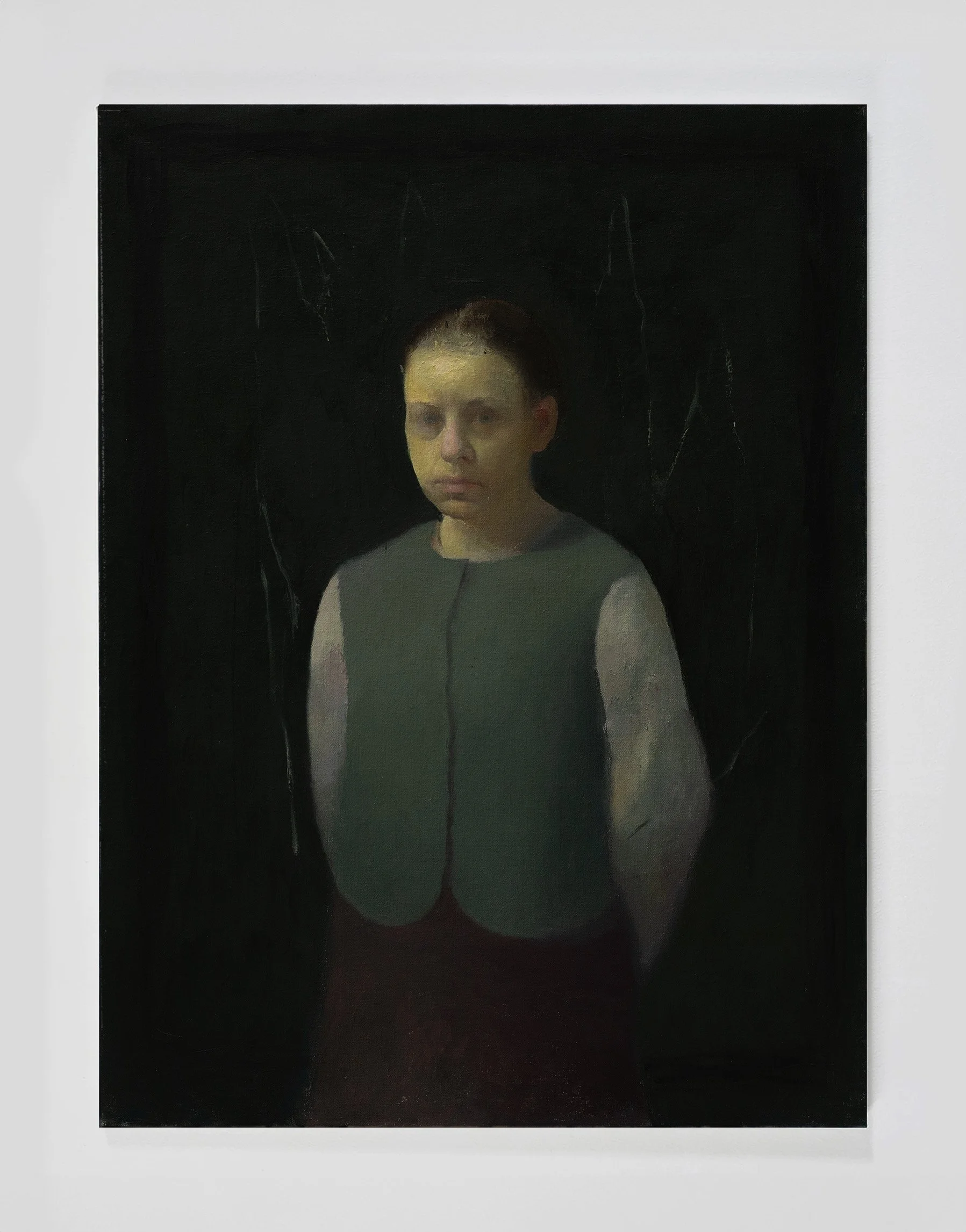 ENTER THE VOID II, 2026, oil, ash and dirt on linen, 80 x 60 cm