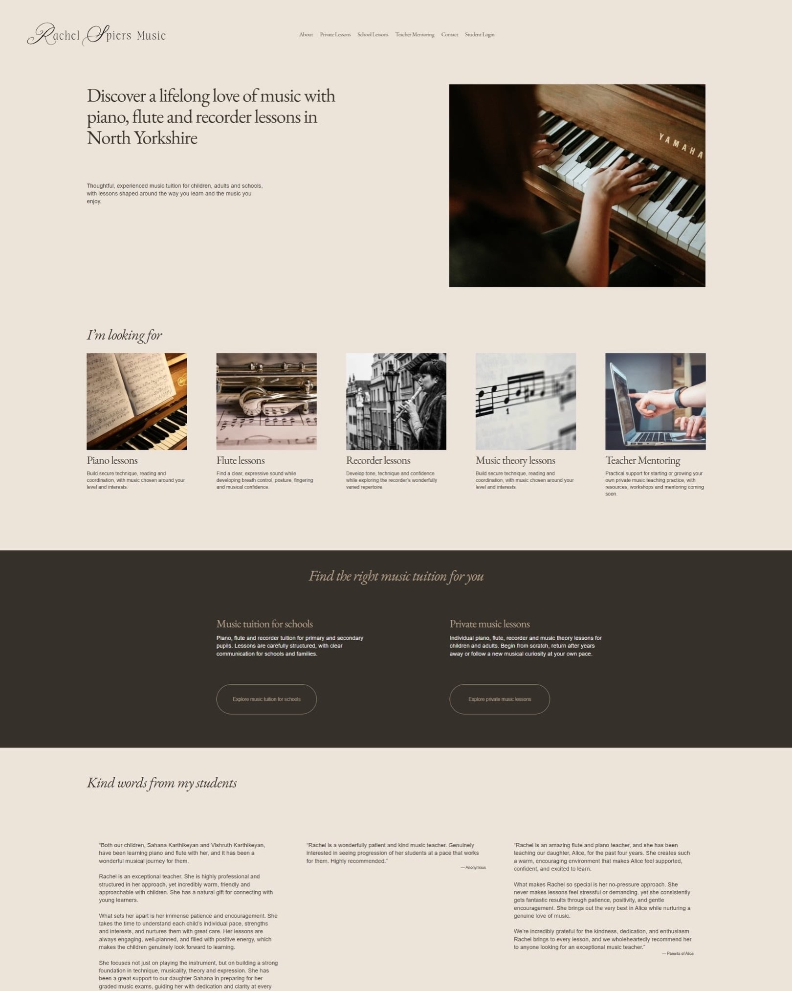 A lovely new website has just gone live ✨

We&rsquo;ve been working with the brilliant @rachelspiersmusic to create a new online home for Rachel Spiers Music, bringing together her music teaching, her wonderfully thoughtful approach to learning, and 