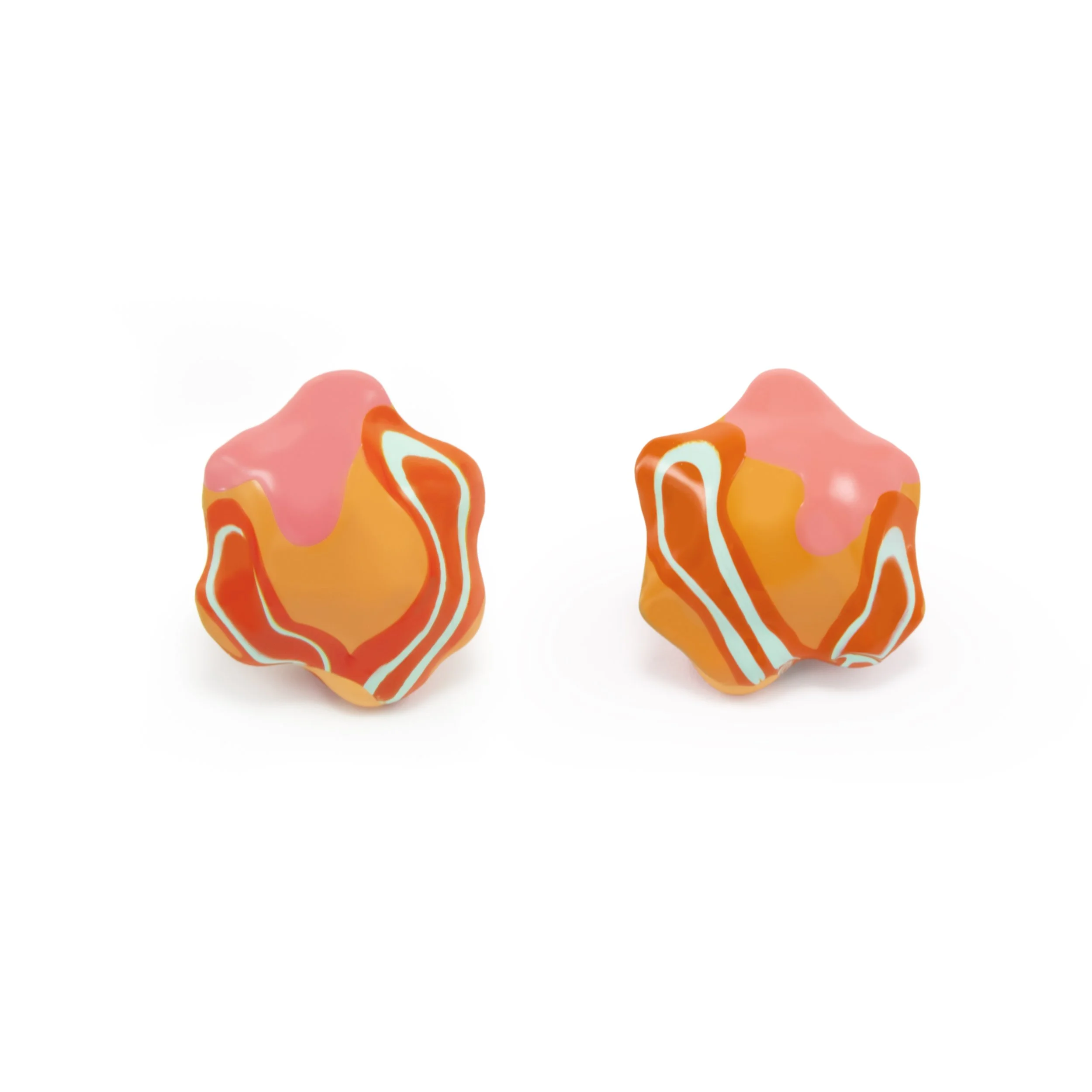 FLOAT  EARRINGS – 'YOU ME' – orange, pink, red