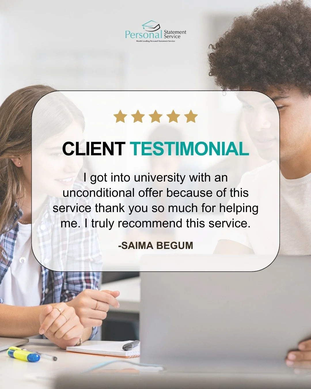 We are grateful for the kind words shared by students who trust us with their UCAS journey. Your success is at the heart of what we do.

Visit our website to see how we can support you too.

https://www.personalstatementservice.com/

#ucas #universit