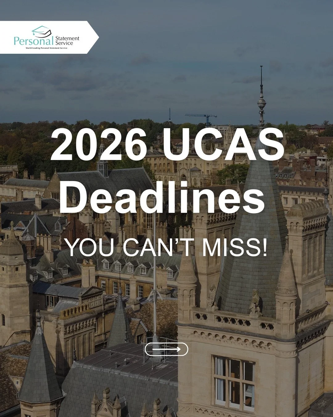📅 2026 UCAS Deadlines You Can&rsquo;t Miss

If you&rsquo;re planning to apply for university in the UK, timing is everything.

Medicine, Dentistry, and Oxbridge deadlines usually come earlier than you think and missing them could cost you an entire 