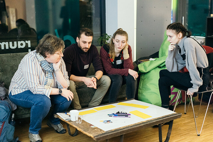 Gelsenkirchen’s C-Change local group members and Climate Action Manager developing ideas and actions (Photo 5th ULG @ Serkan Akin) 