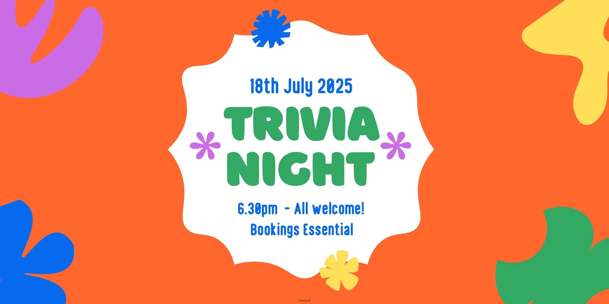 Trivia Night - 18 July!