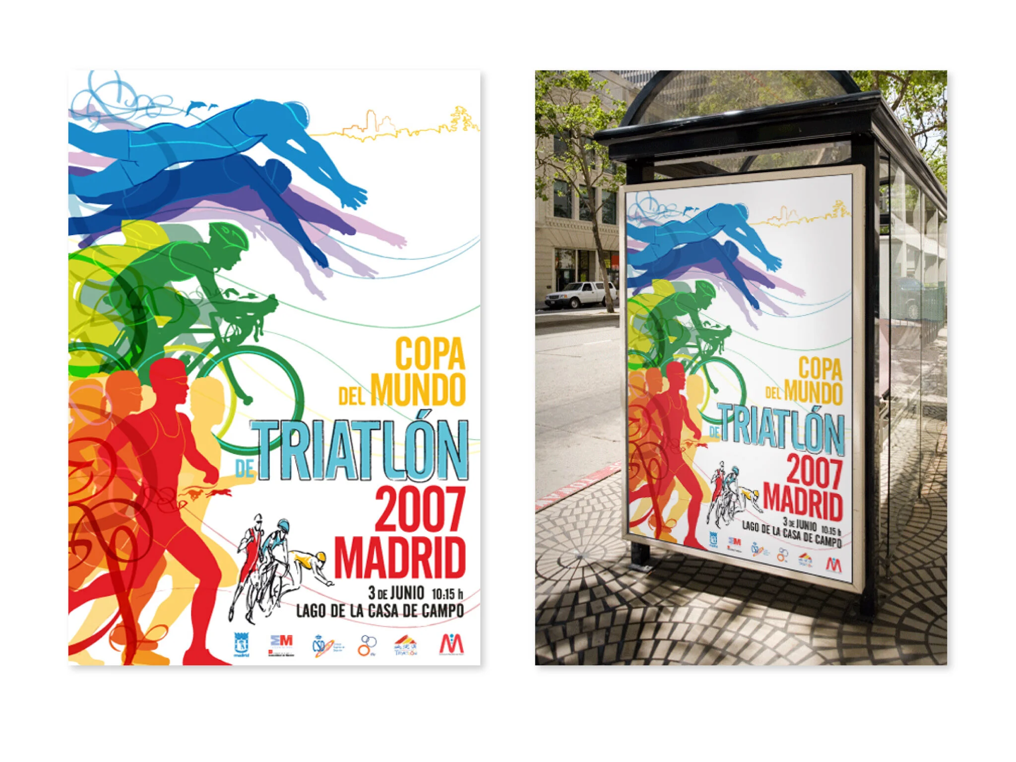 poster for the triathlon world cup in madrid 2007