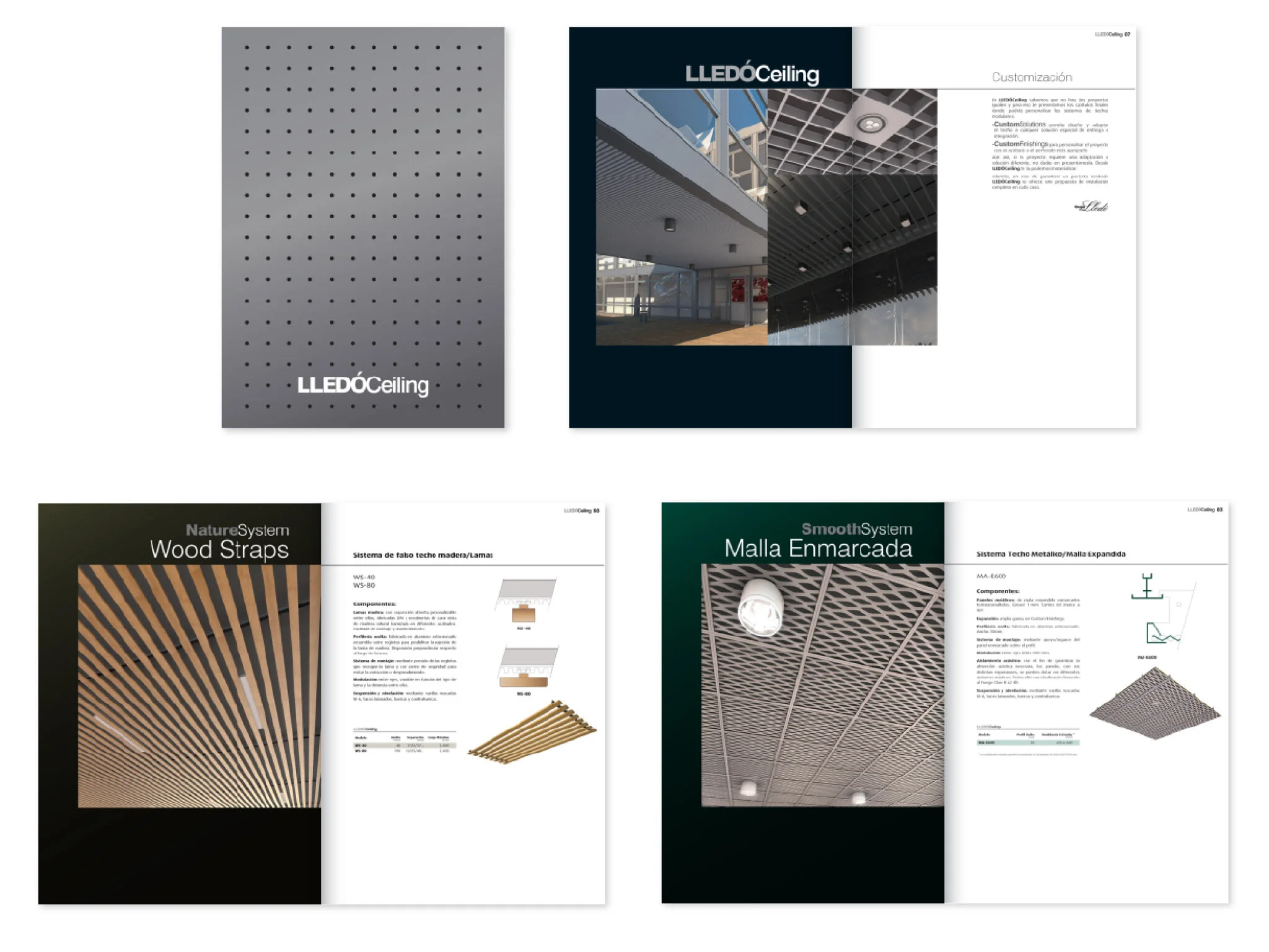 catalog design for lledó ceiling systems