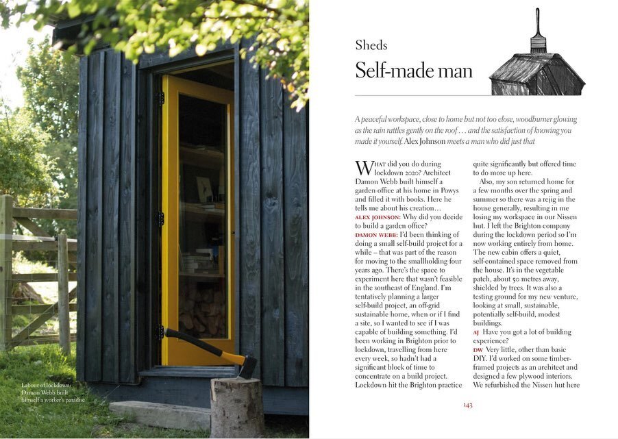 We&rsquo;re in the Idler magazine!
.
#shed #shedworking #cabinlife #cabin #workspace #selfbuild #timberframe #theidler #simplearchitecture #workfromhome #simplespace #plywood #plywoodinterior #tinyarchitecture