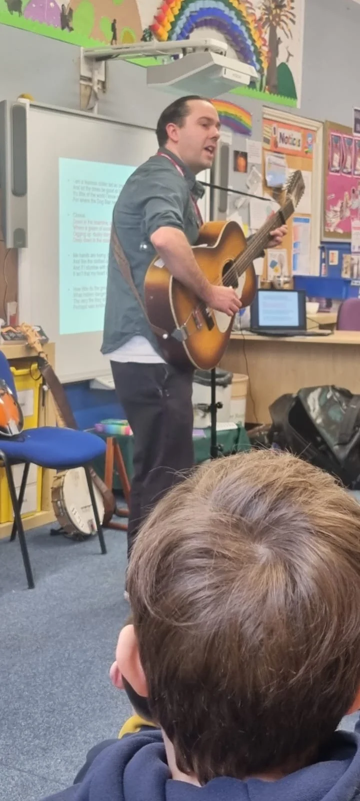 Children at Our Partner Schools Learn About Traditional Trades With Guest Musician Sam Barrett