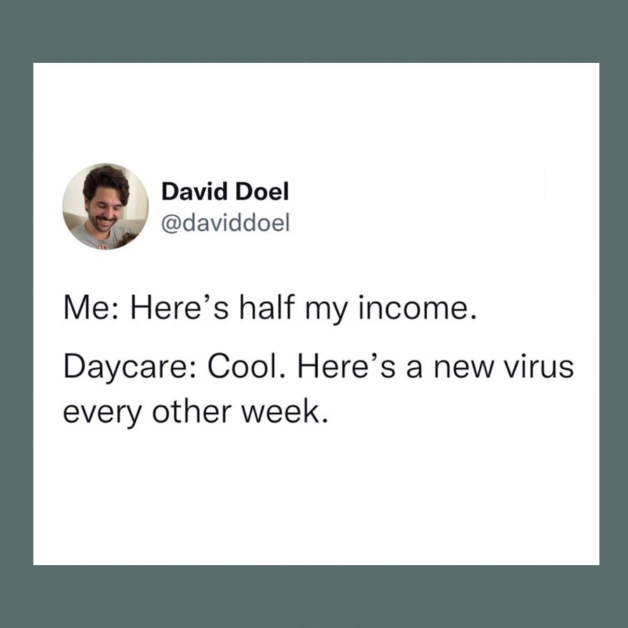 Back-to-school szn! 🤢😷🦠
Via @daviddoel 

#notsafeformomgroup #nsfmg #heymomgroup #dads #daycare #virus #daycarelife #school #firstdayofschool #newbeginnings #preschool #dropoff #kindergarten