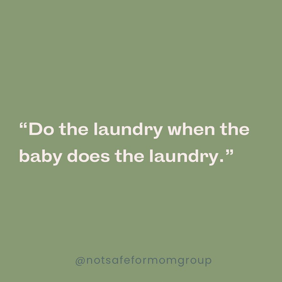 Respond to emails when the baby responds to emails 🍼📧.

What other new mom advice makes you 🙄?

#notsafeformomgroup #nsfmg #heymomgroup #momcommunity #momfriends #newmom #newmomadvice #fourthtrimester #workingmom #pumpingmom #laundry #workfromhome