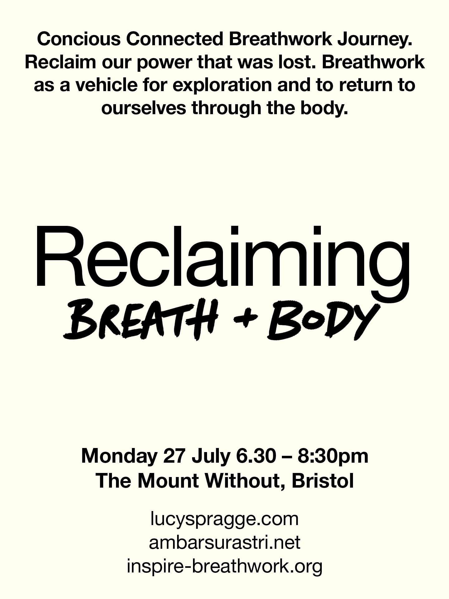 breath work and body at the mount without