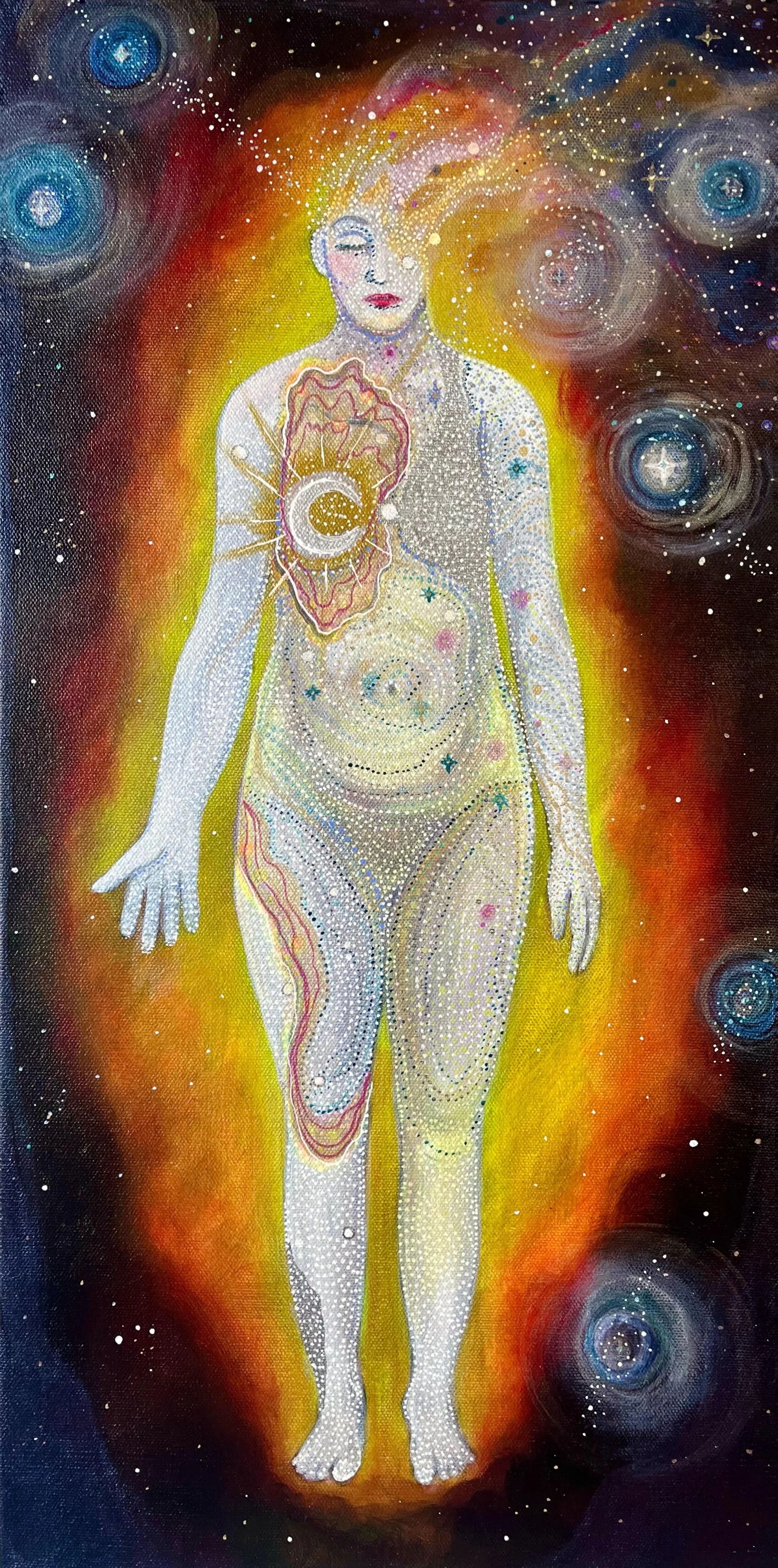 My Cosmos is Mine
2023
Mixed media on canvas 
12x24 in