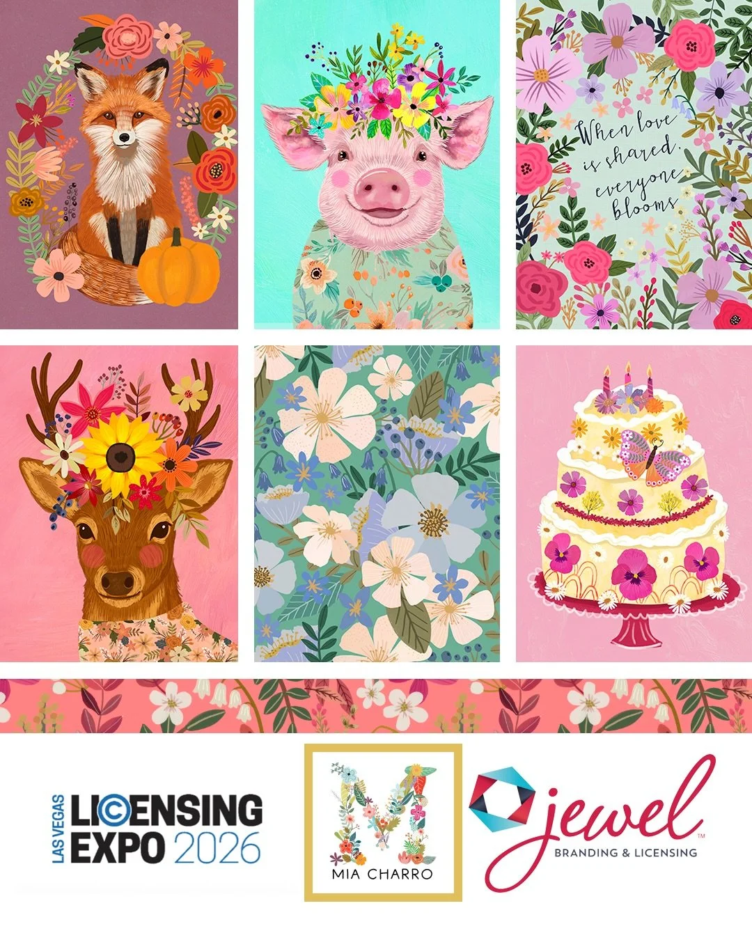Excited to share that my artwork will be represented by @jewelbranding at @licensingexpo in Las Vegas ✨

May 19&ndash;21
Booth D124

If you&rsquo;re looking for colorful, whimsical, nature-inspired artwork for your next product collection, I&rsquo;d 
