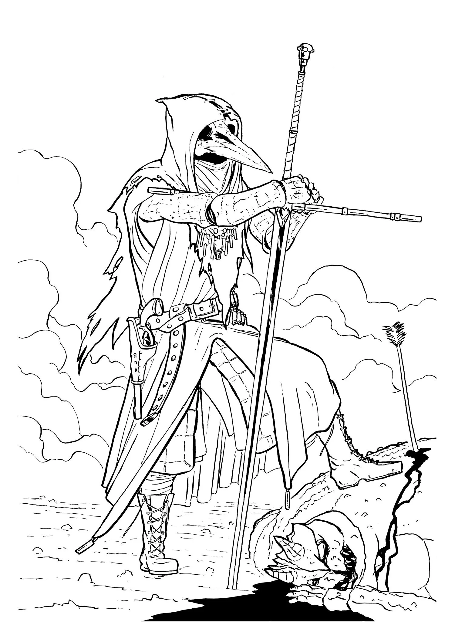 Page 4, A3, indian ink, June 2021