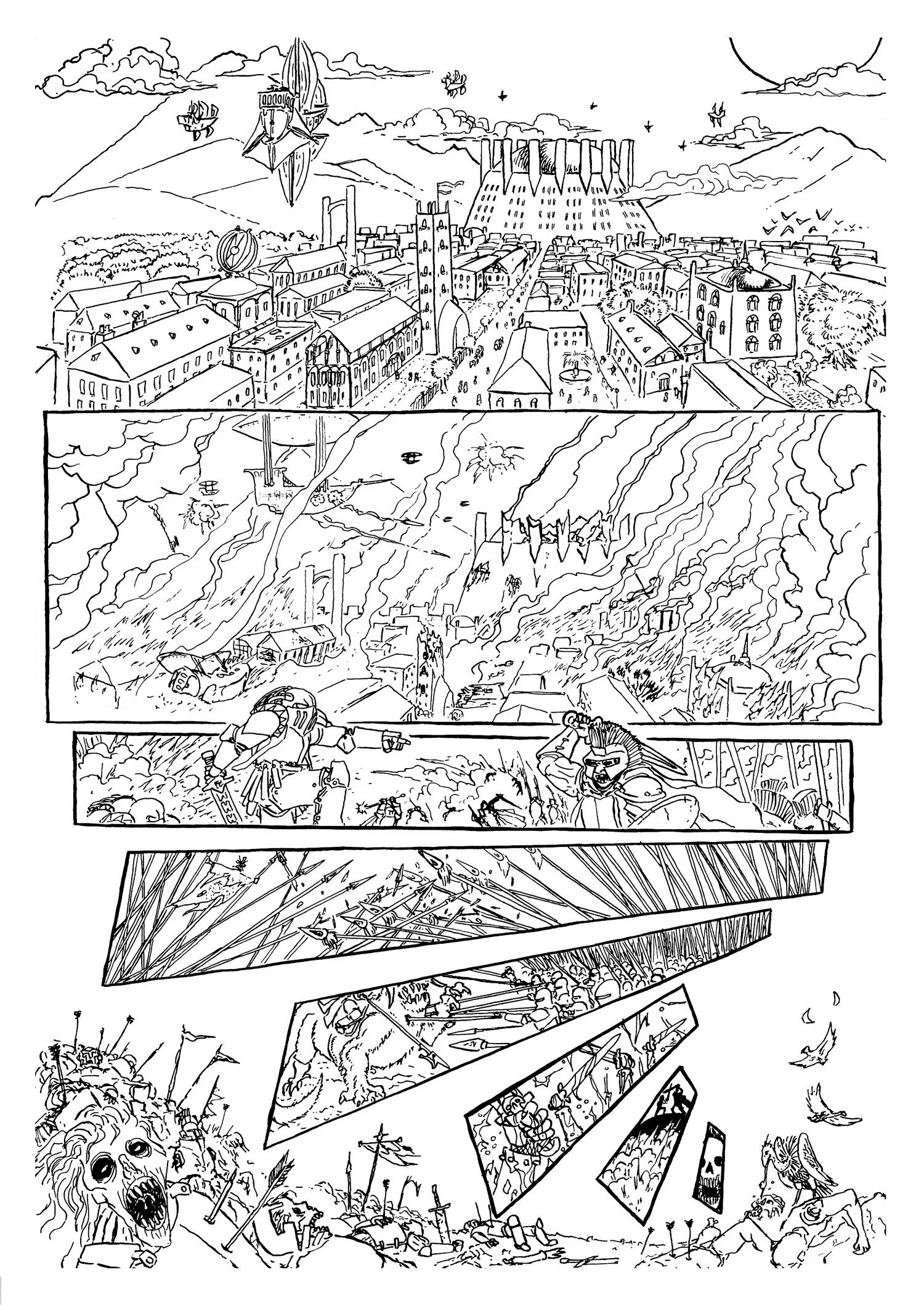 Page 1, A3, indian ink, June 2021