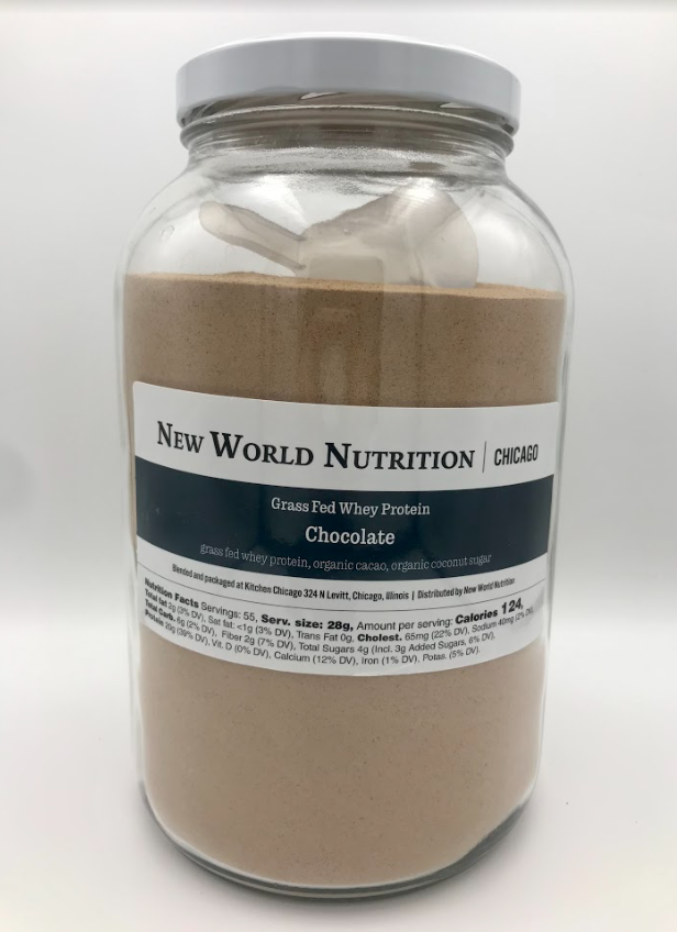 Chocolate Grass Fed Whey Protein - 55 Servings — New World Nutrition Chicago