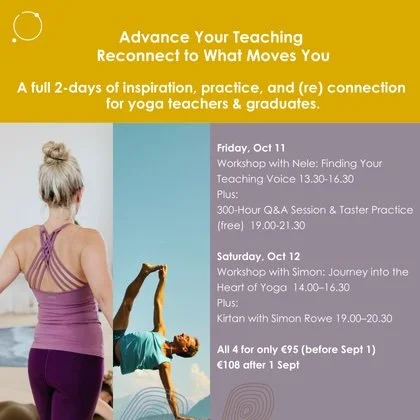 Come Back Weekend: reconnect with your practice