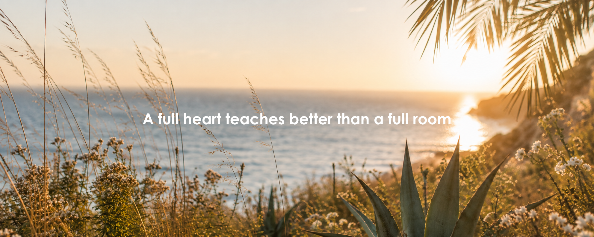 a full heart teaches better than a full room
