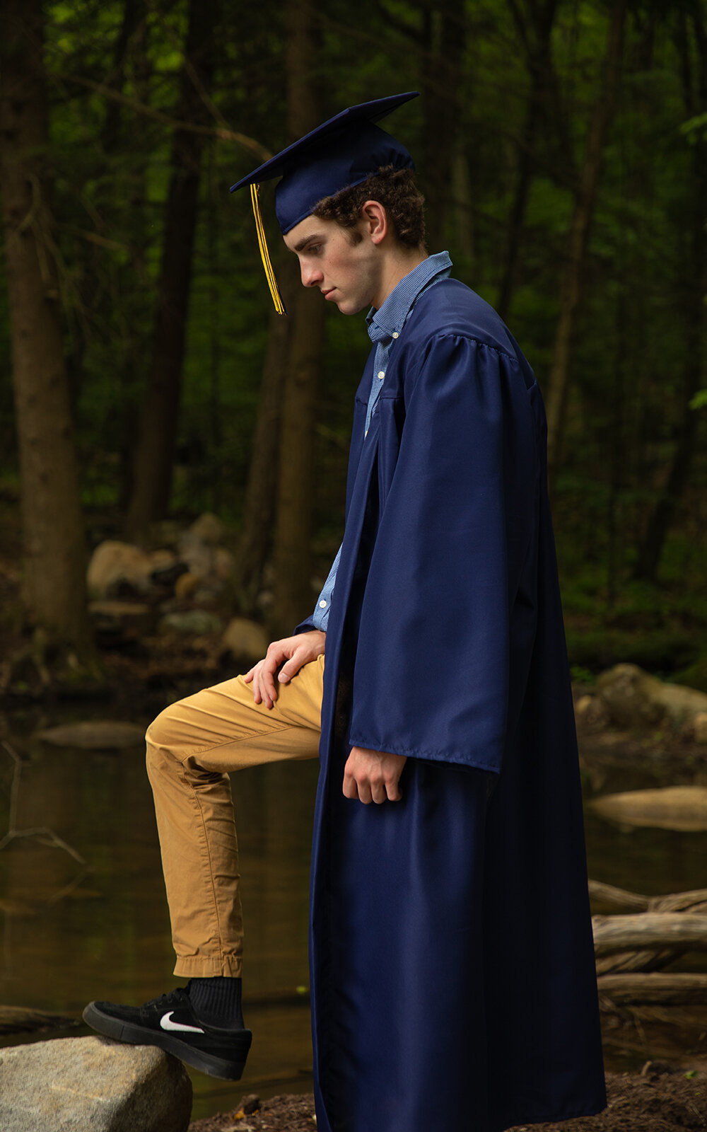 High School Graduation portrait of a young man. Upstate New York Photographer.