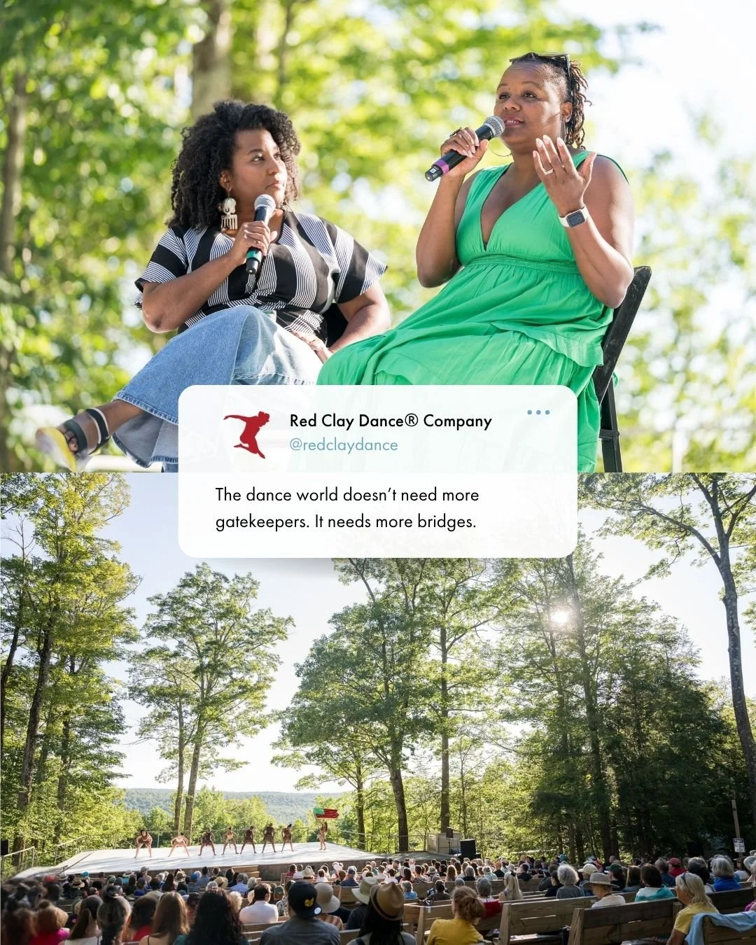 The dance world doesn&rsquo;t need more gatekeepers. It needs more bridges.

Photo: @jamiekrausphoto &amp; @cdugganphoto, courtesy of @jacobspillow

#RedClayDance #ArtivismInMotion #TBT #Season17