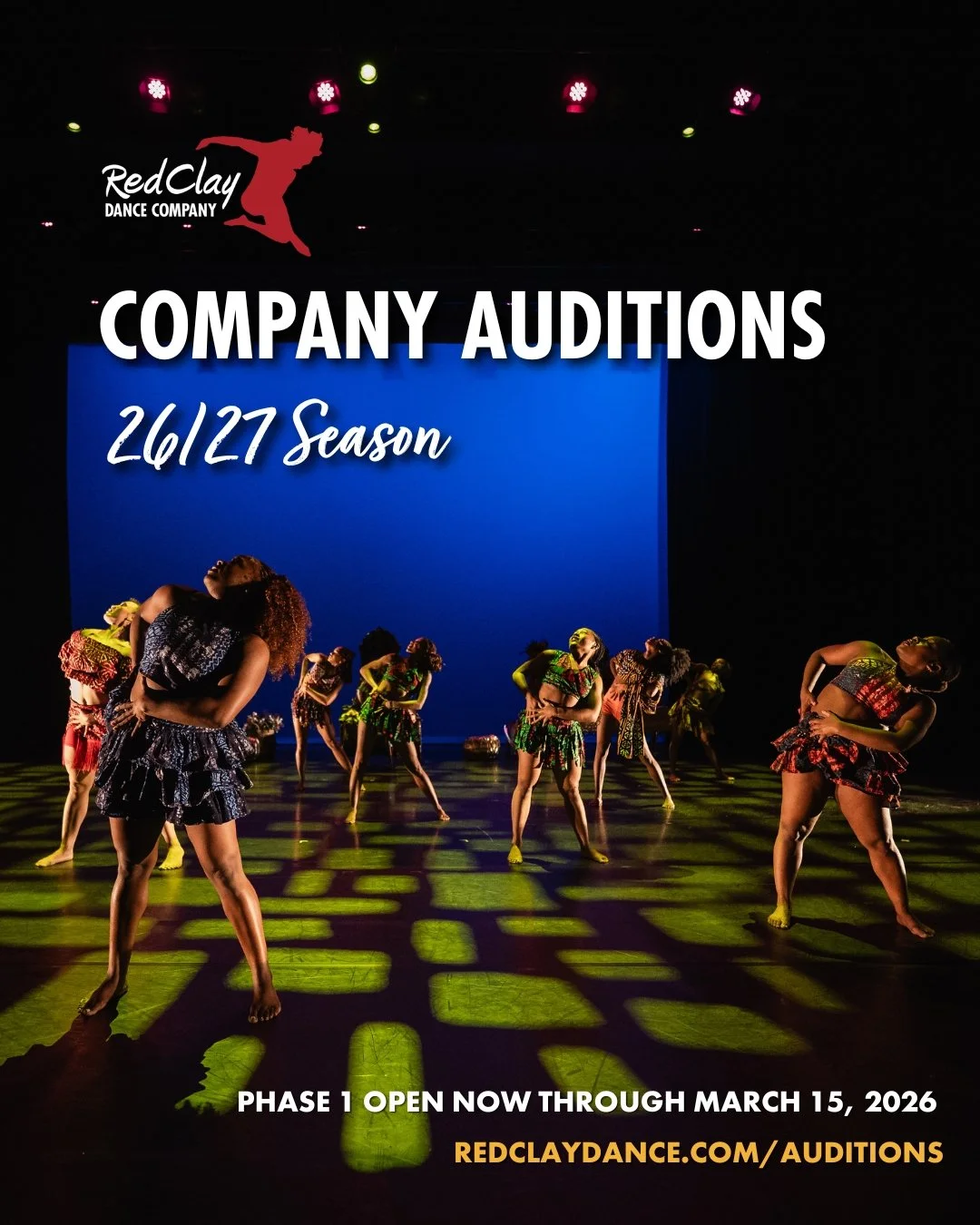 FINAL CALL for applications for Red Clay Dance Company&rsquo;s 26/27 Season.

We are seeking dynamic performers and storytellers with strong technical range, artistic presence, and an Artivist spirit to join our next season of work.

Selected applica