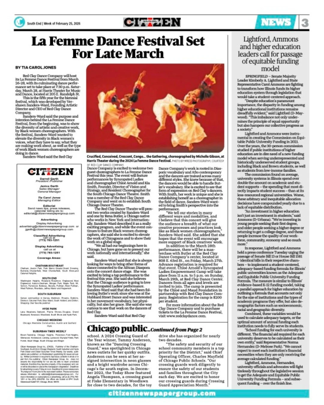 Thank you to The Citizen and journalist Tia Carol Jones for highlighting a festival built to elevate the breadth, power, and creative vision of Black women choreographers. ❤️

On March 28, we gather at @harristheaterchicago for an evening that brings