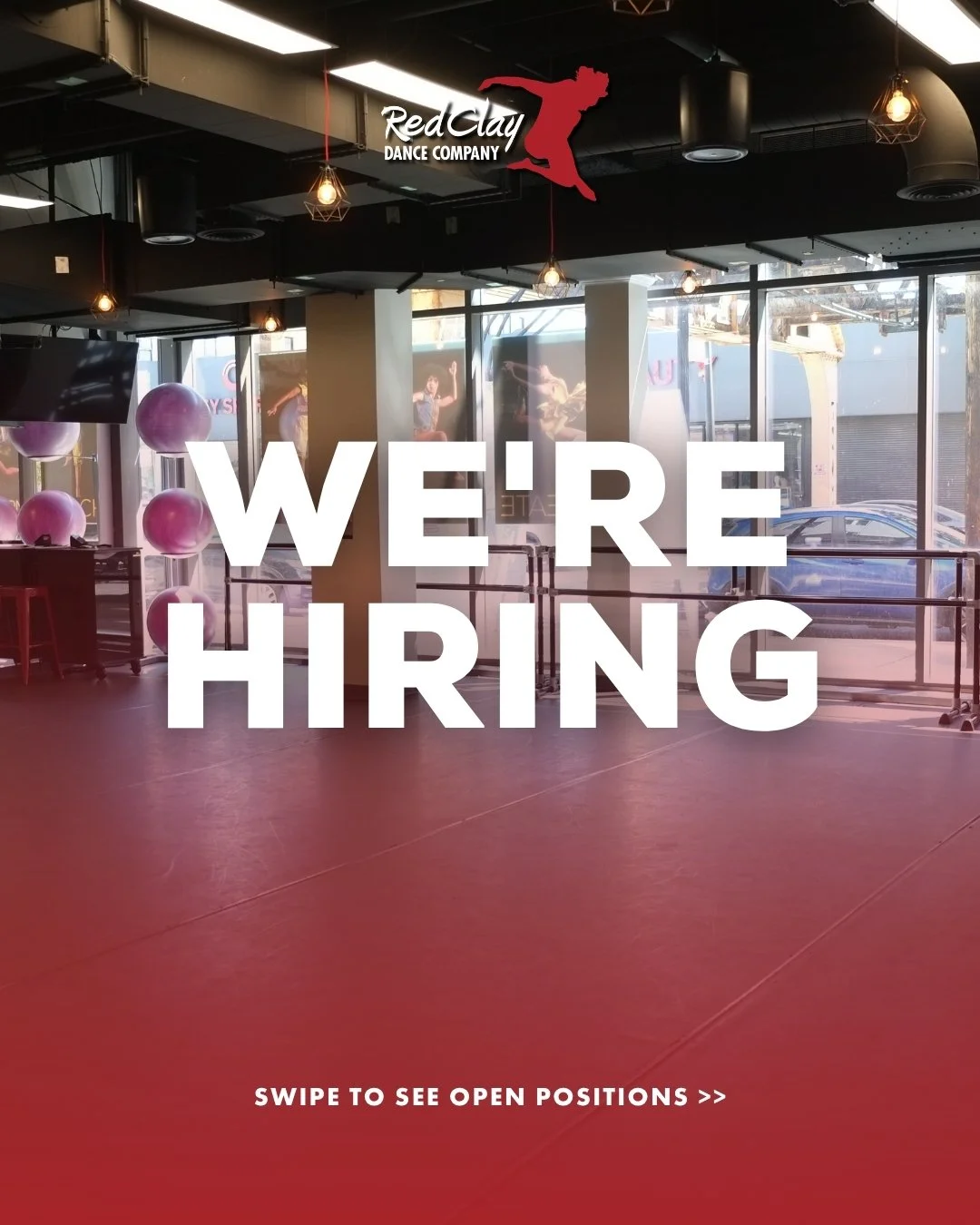 Ready to work at the intersection of art, community, and impact? We&rsquo;re hiring.

Join the team at Red Clay Dance Company and help support the day to day experiences that keep our spaces, programs, and community moving forward.

From operations a