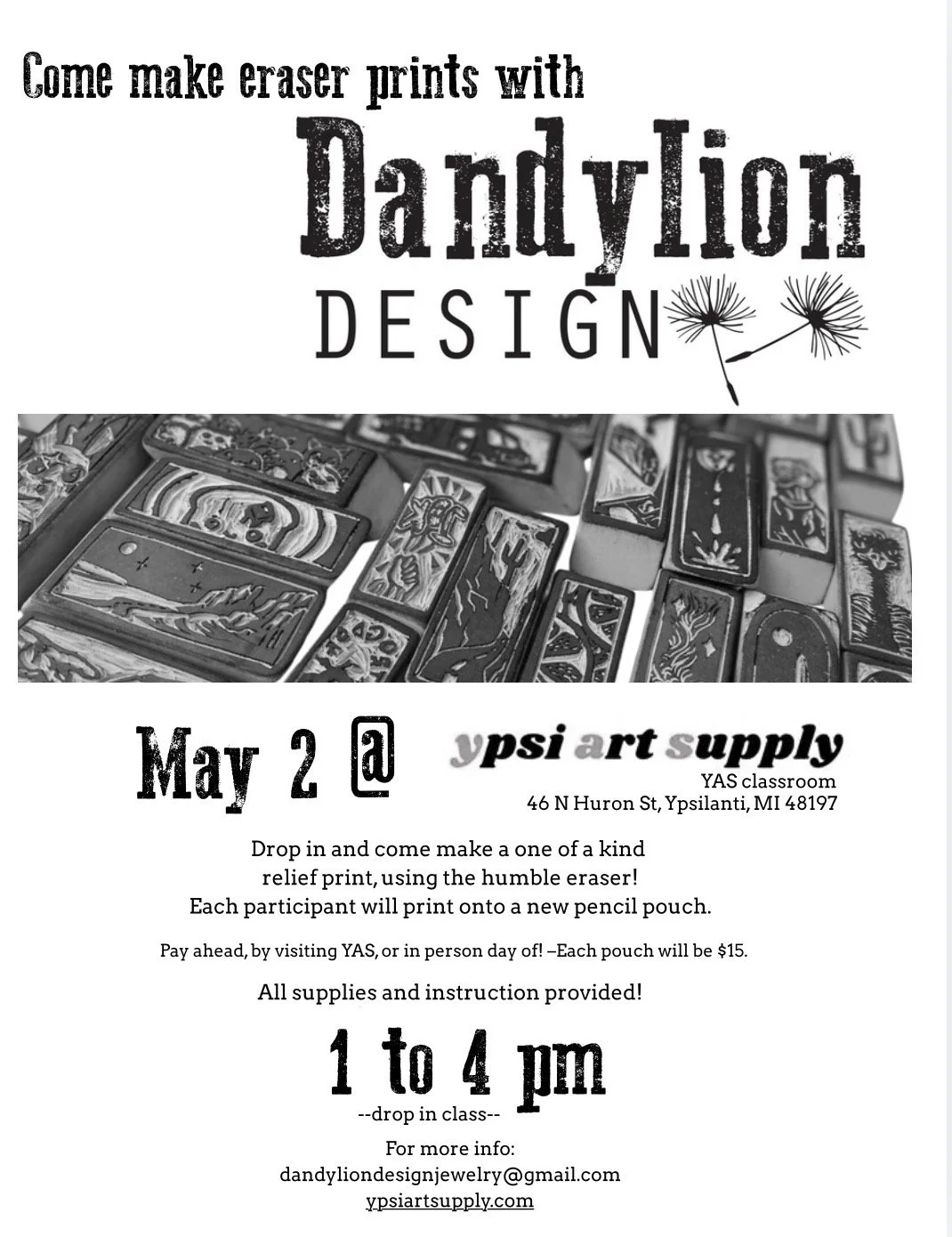 May Eraser Print Class