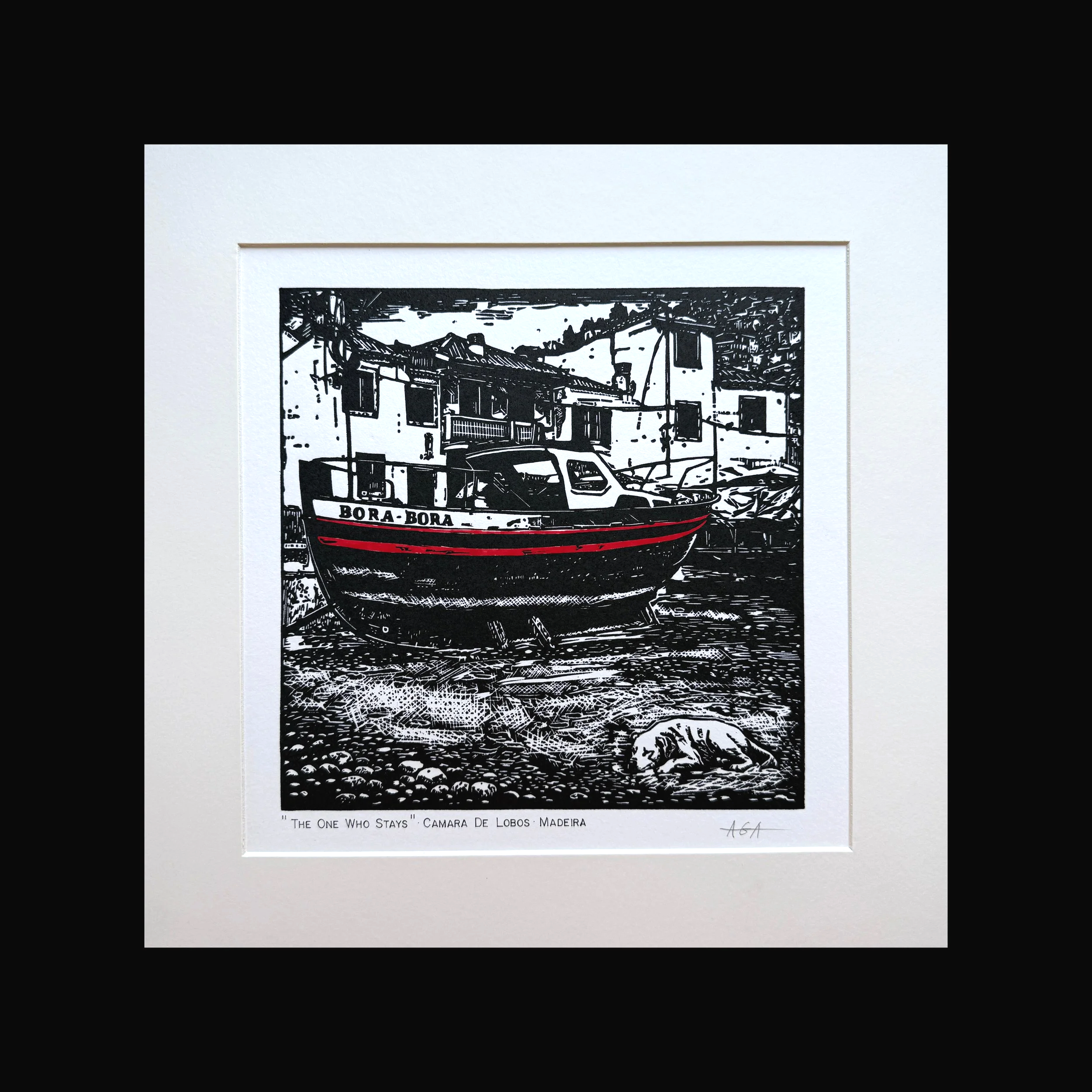 "THE ONE WHO STAYS", CAMARA DE LOBOS, MADEIRA, 30X30 CM (19,5X19,5), 100% COTTON, 250 gram
