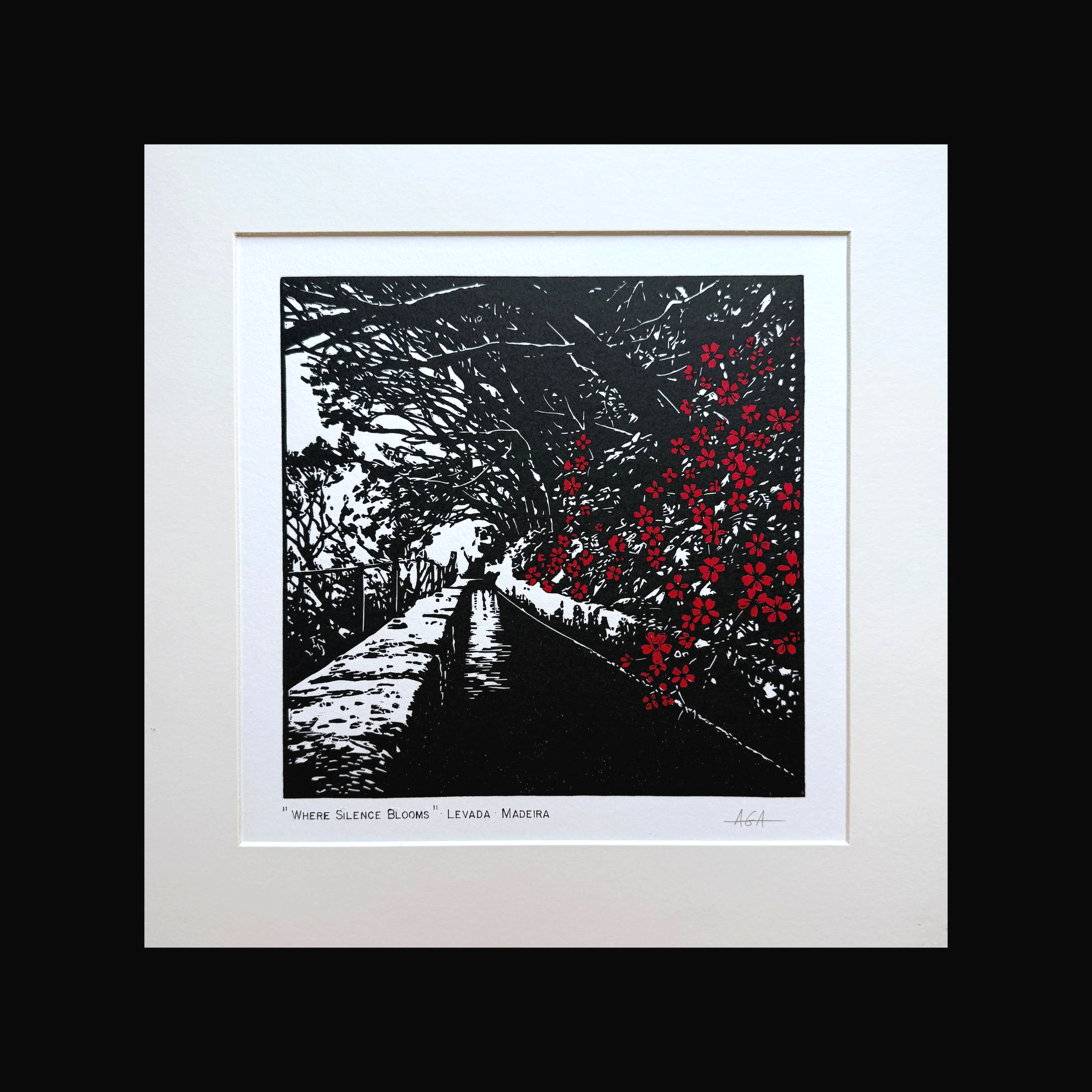 "WHERE SILENCE BLOOMS", LEVADA, MADEIRA, 30X30 CM (19,5X19,5), 100% COTTON, 250 gram