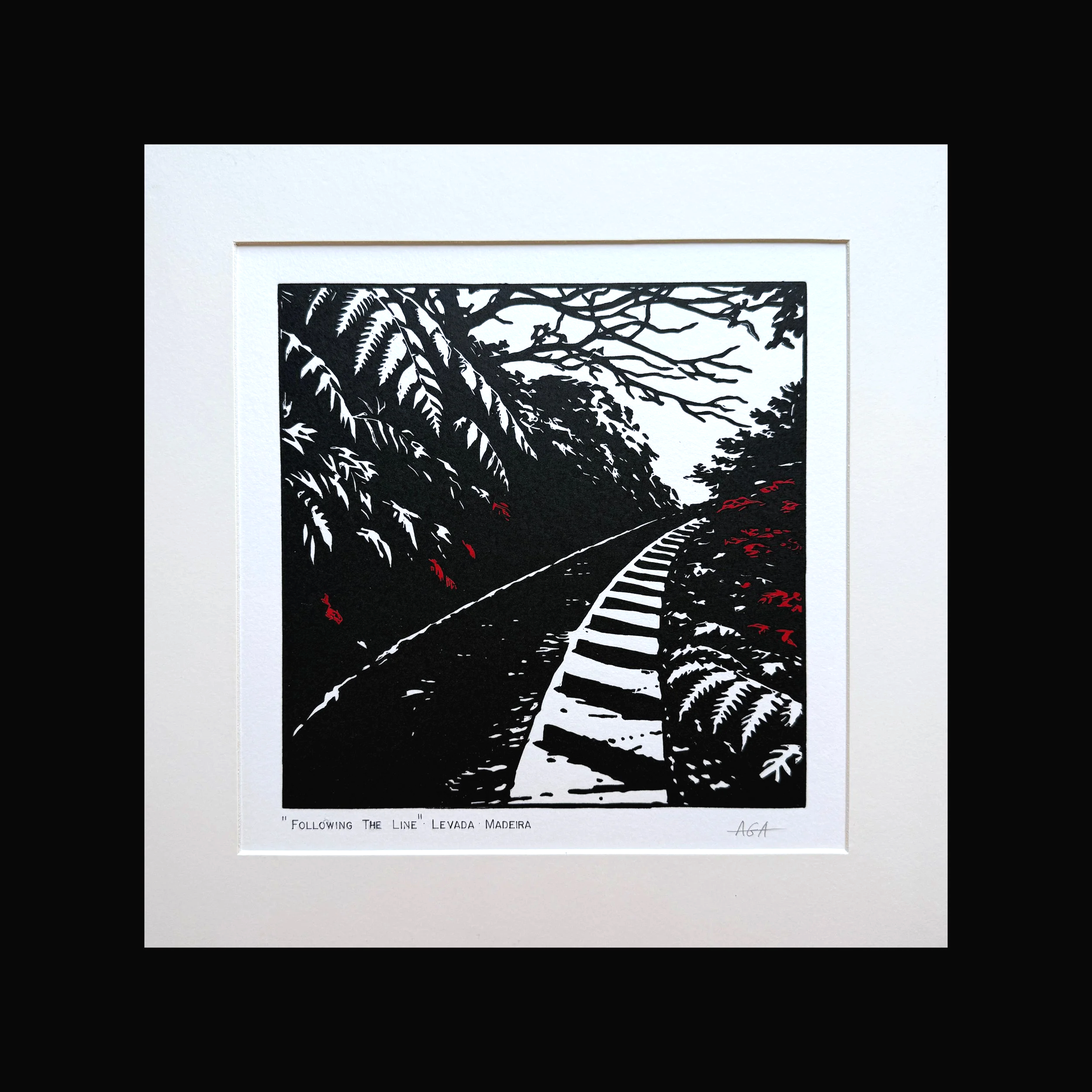 "FOLLOWING THE LINE", LEVADA, MADEIRA, 30X30 CM (19,5X19,5), 100% COTTON, 250 gram