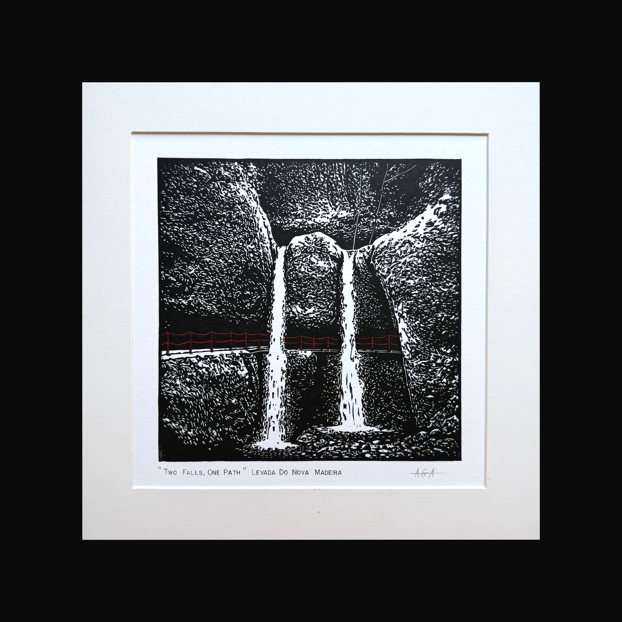 "TWO FALLS, ONE PATH", LEVADA DO NOVA, MADEIRA, 30X30 CM (19,5X19,5), 100% COTTON, 250 gram