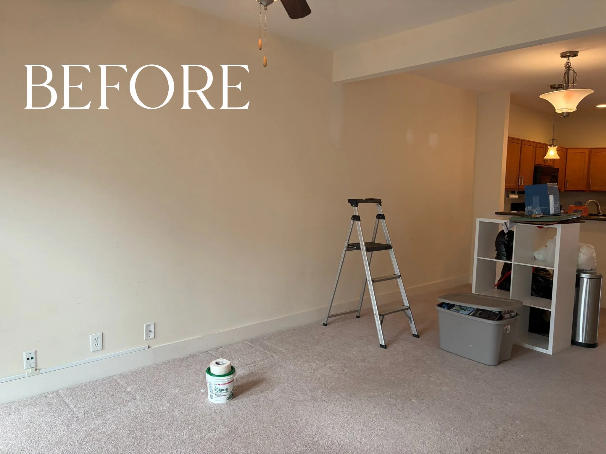 Empty living room before Image before staging installed