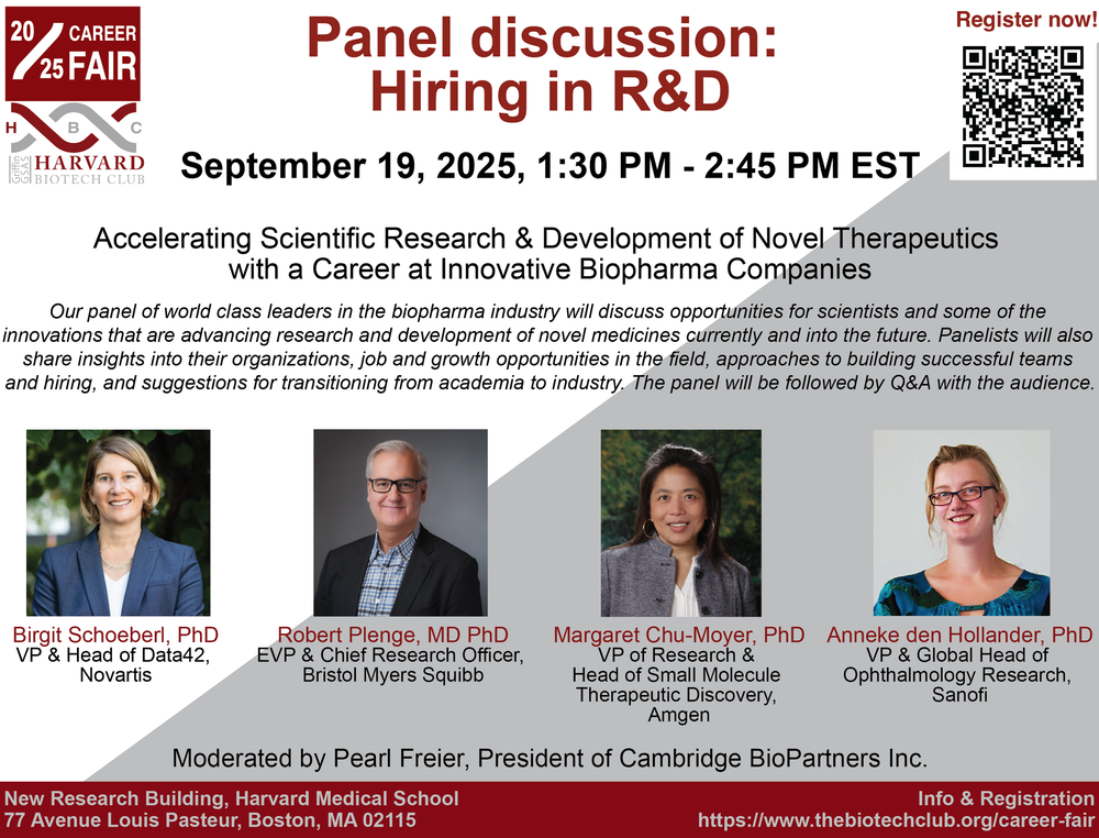 Annual Career Fair — Harvard Griffin GSAS Harvard Biotech Club