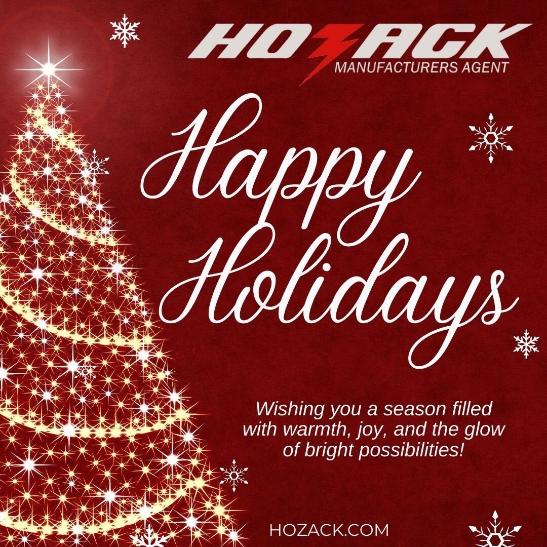 🌟 Sparking Joy this Holiday Season with Hozack! 🌟
Wishing you a season filled with warmth, joy, and the glow of bright possibilities! ✨🎄 

As your trusted manufactures agent for electrical construction products, Hozack is here to illuminate your p