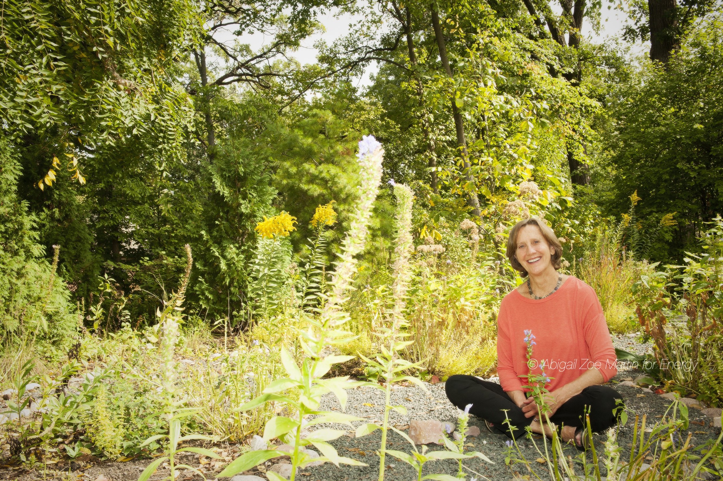 Katie Oberlin, Shamanic Practitioner, In her garden, Chicago. 18x12 - $300