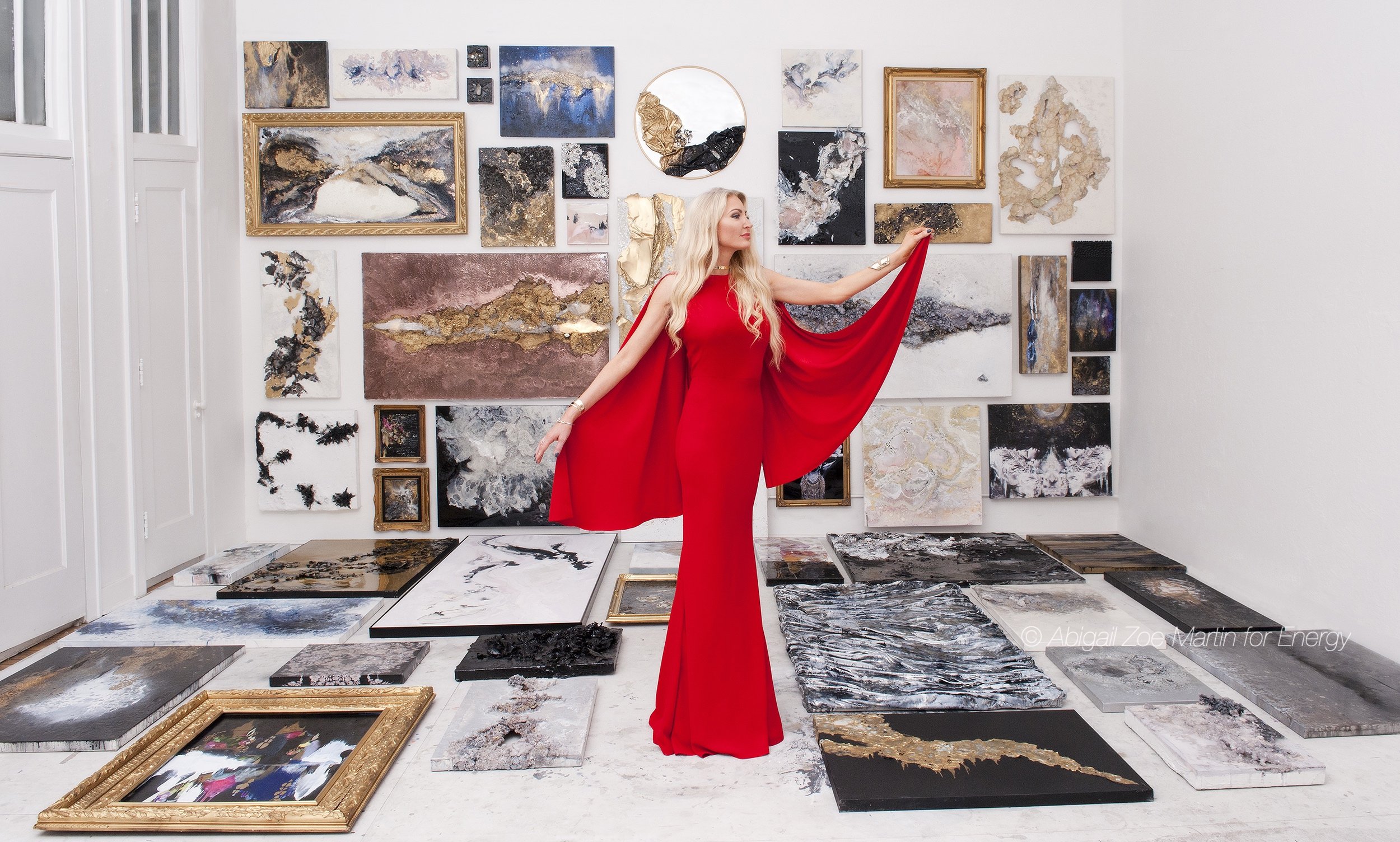 Sarah Raskey with Jig the snake, Artist, Clinical Psychotherapist, Art Therapist. At her gallery and studio in the West Loop, Chicago. 40x24 - $900 - Limited edition of 5, 1-5 available.