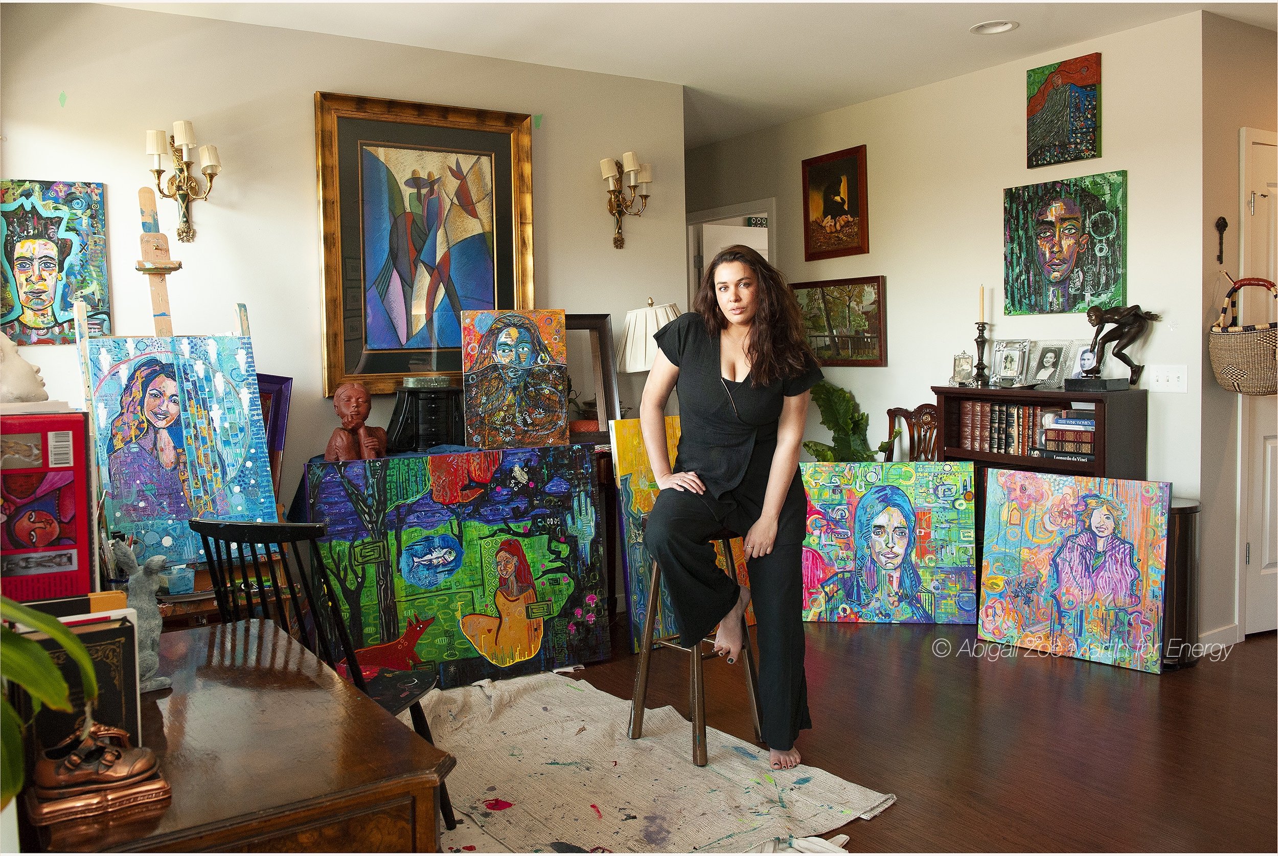 Jillian Jasper Artist, Poet, Writer, Shot at her home in Naperville, IL. 21x14 - $300