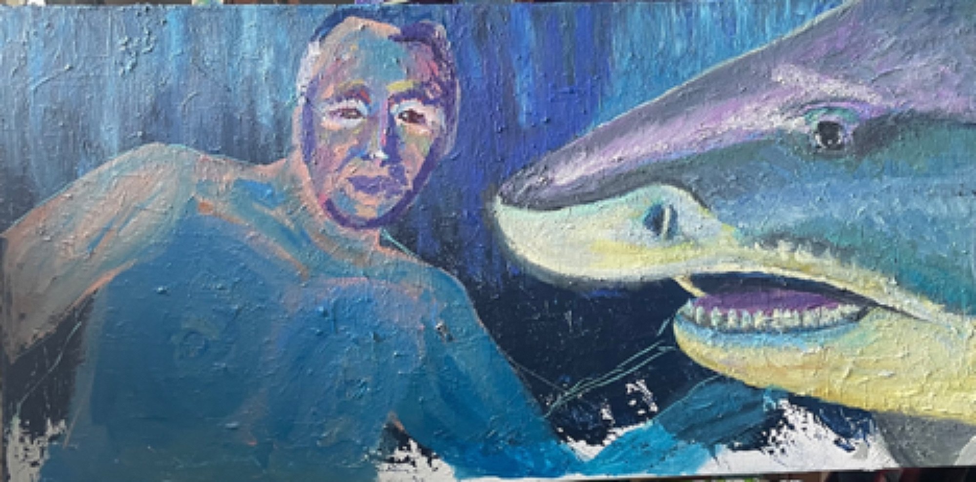 Jim Abernathy painted by Jillian Jasper. "World Current" - See Artist Catalog for details by clicking on image