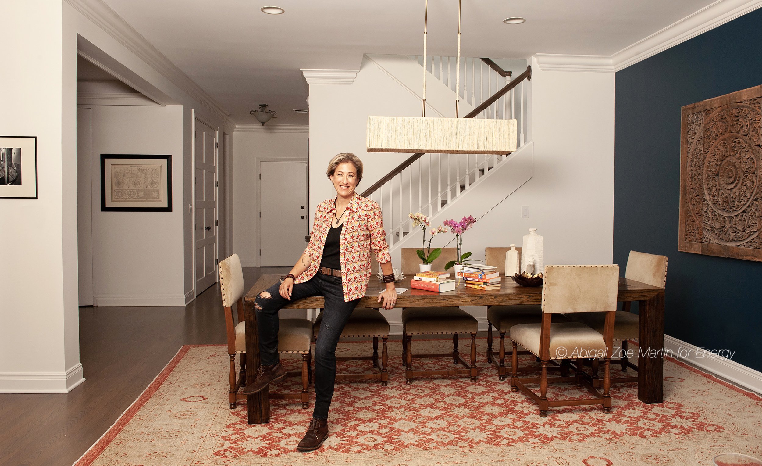 Laura Coe, Founder Little Soul School, Podcast Host, Akashic Author and Channel, shot in her home in Lincoln Park, Chicago. 18x11 - $275
