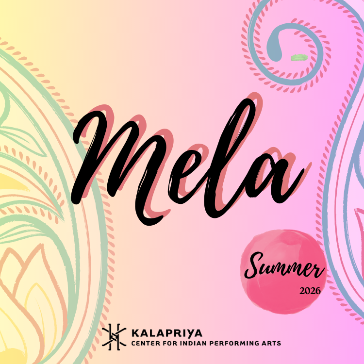 Graphic that says "Mela Summer 2026" with a colorful background and the Kalapriya logo at the bottom