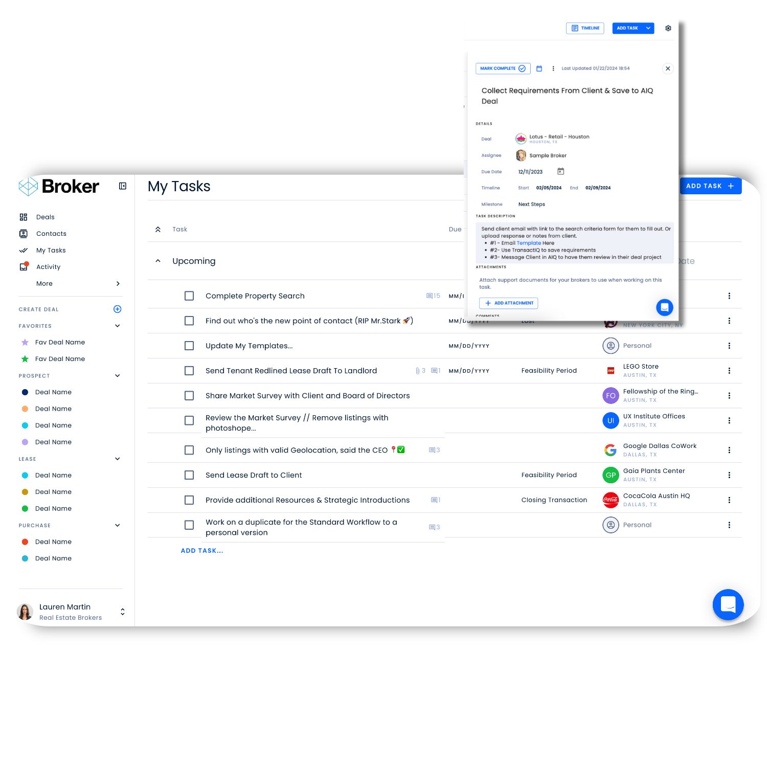 Project and Tasks Management App For Commercial Real Estate Tenant