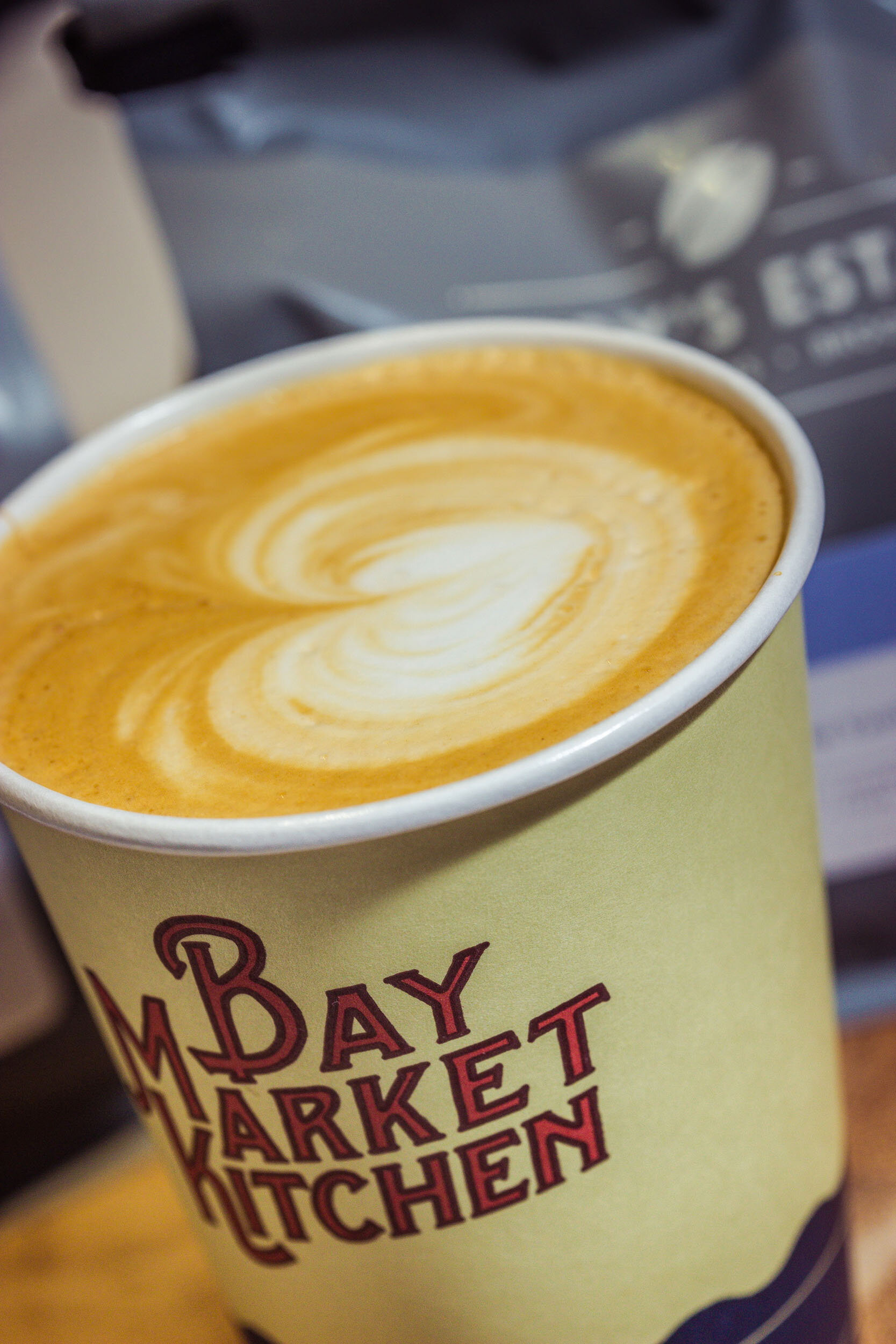 A morning perk with some latte art, made with Partners Coffee, roasted in Brooklyn