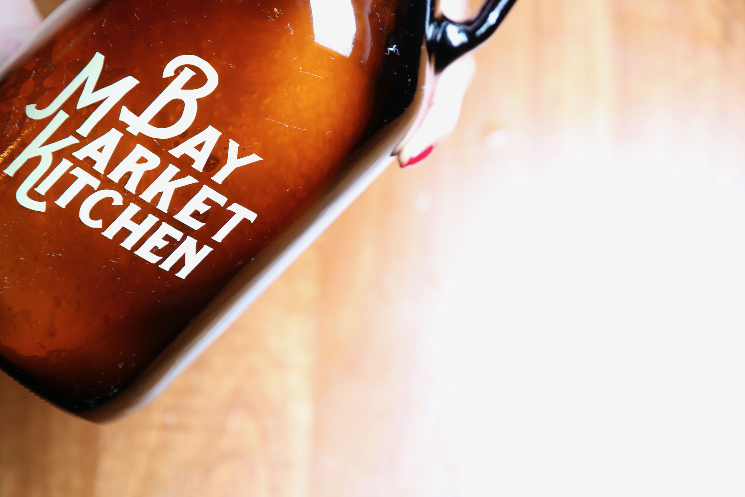 Growlers to go. We sourced local craft beer for the taps, from Brooklyn Brewery, Greenport Harbor Brewing, Coney Island Brewing, Five Boroughs Brewing and more . . .