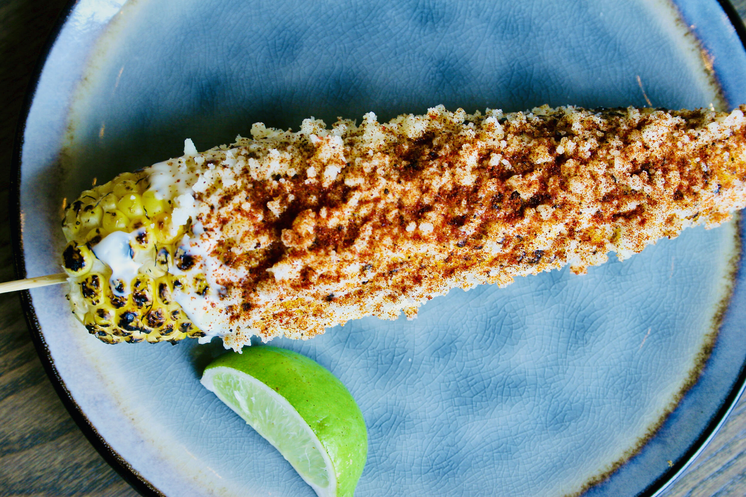 Elote Corn (Mexican Street Corn), a seasonal side.
