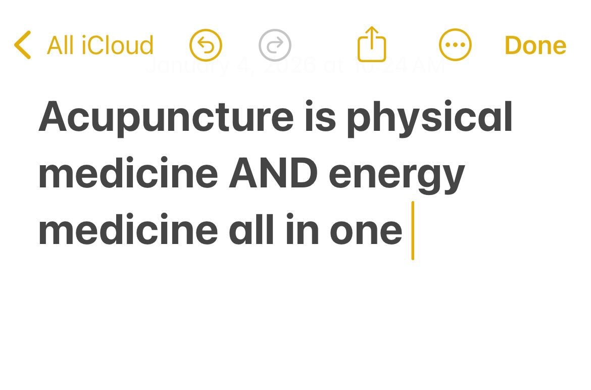 Acupuncture is a well-researched healing tool. It&rsquo;s very physical! Needles are placed at acupuncture points that have specific functions for improving circulation, reducing inflammation, regulating brain chemistry, regulating the nervous system