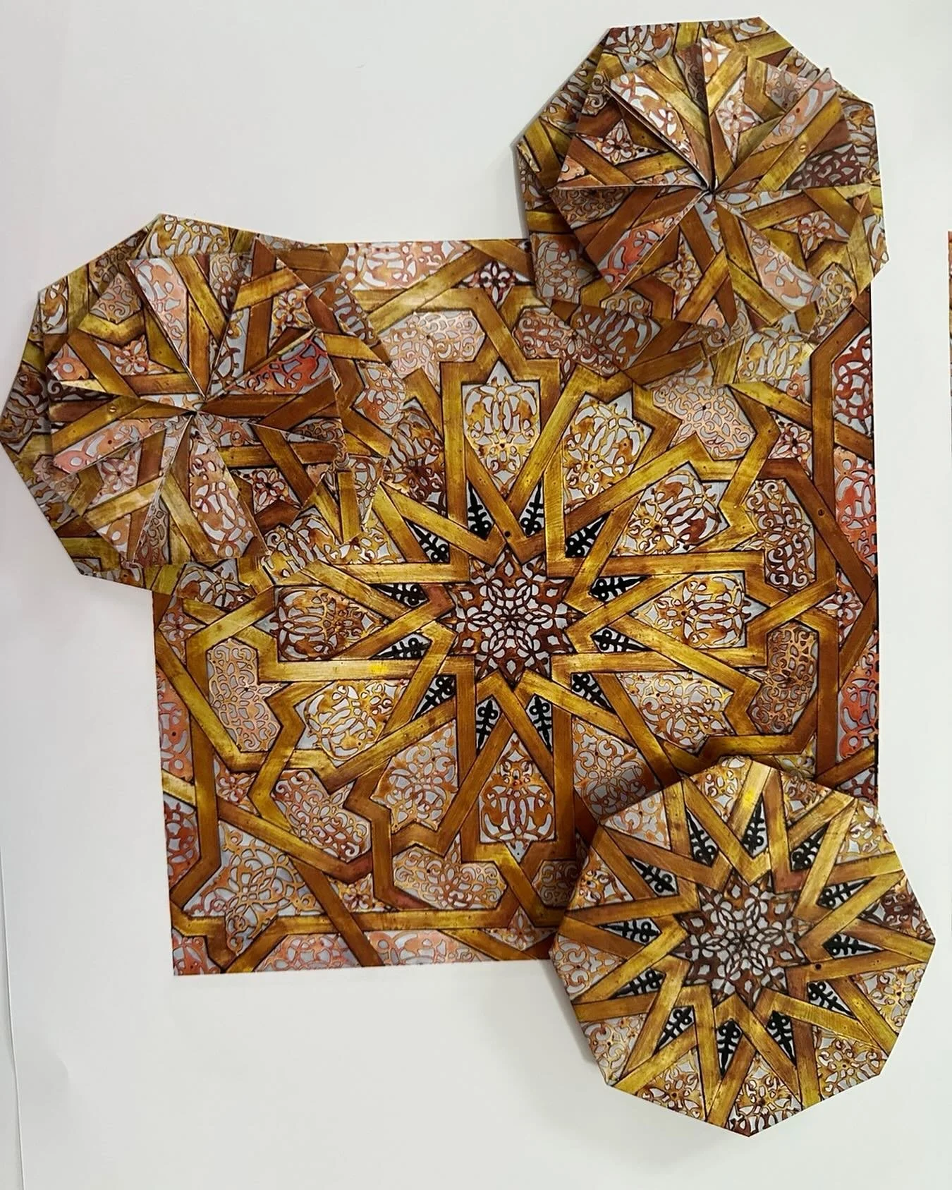 While the snow continues to fall&hellip;I find myself still back in Morocco.
These tiles were found at the Hassan II Mosque in Casablanca. I captured them thru my camera&rsquo;s lens without any idea of how I might re-imagine when I returned home.I&r