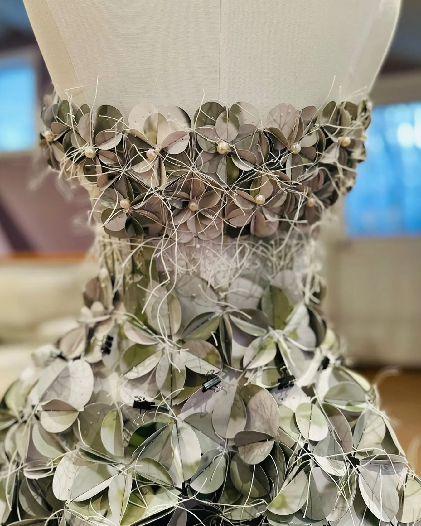 Began work on this wedding dress in the summer - when the hydrangeas were in full bloom. It&rsquo;s become an ongoing project&hellip;a slow process of paper and thread. I&rsquo;ve been uncertain - unable to access my &lsquo;why&rsquo; and the story b