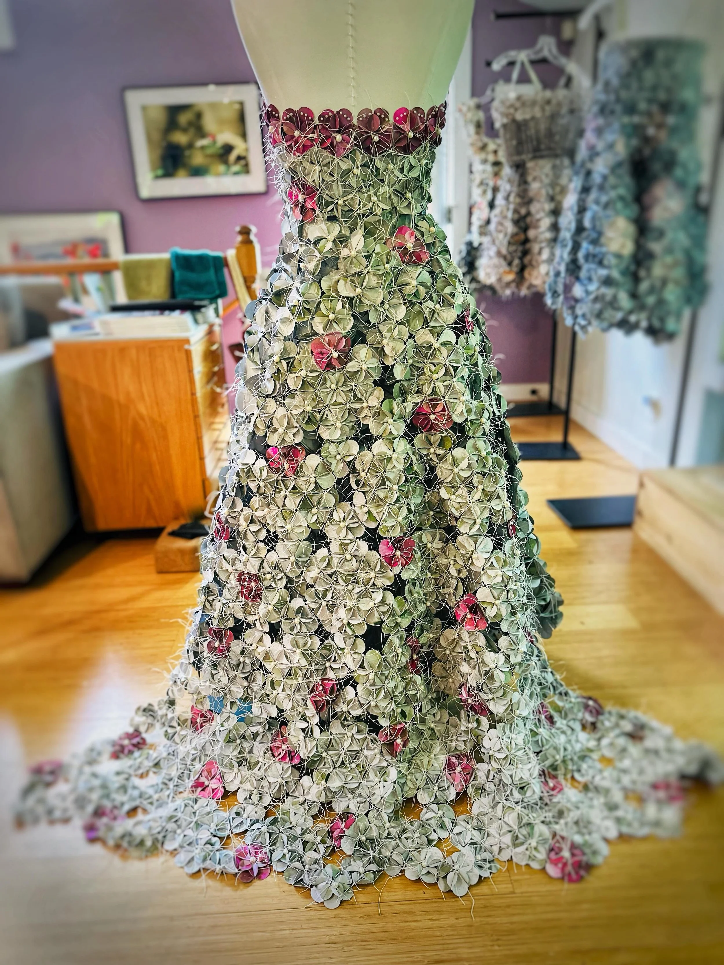 And now that she&rsquo;s just about done - I&rsquo;m thinking I need to make her a chuppah.

Beginning with the hydrangeas blooming in my mother&rsquo;s garden. Photographed. Cut. Sewn. Re-imagined.

&lsquo;A blessing for our daughters. May you be li